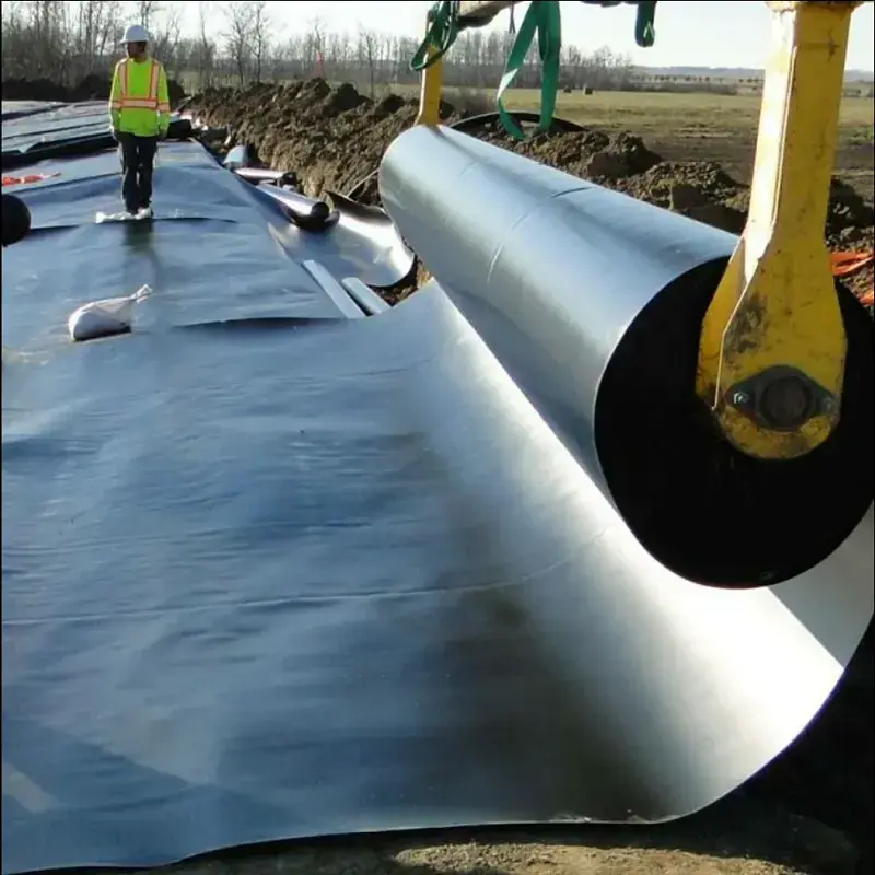 The 1.5mm thick HDPE geomembrane is more used in swimming pools and fish ponds D